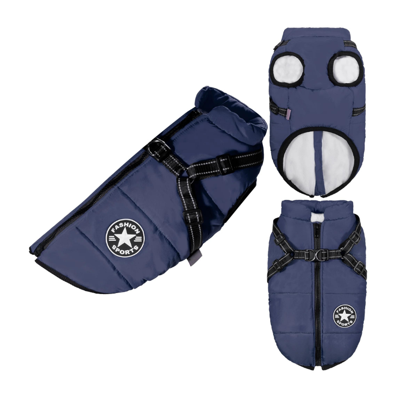 Pawly™ Waterproof Winter Jacket With Built-In Harness