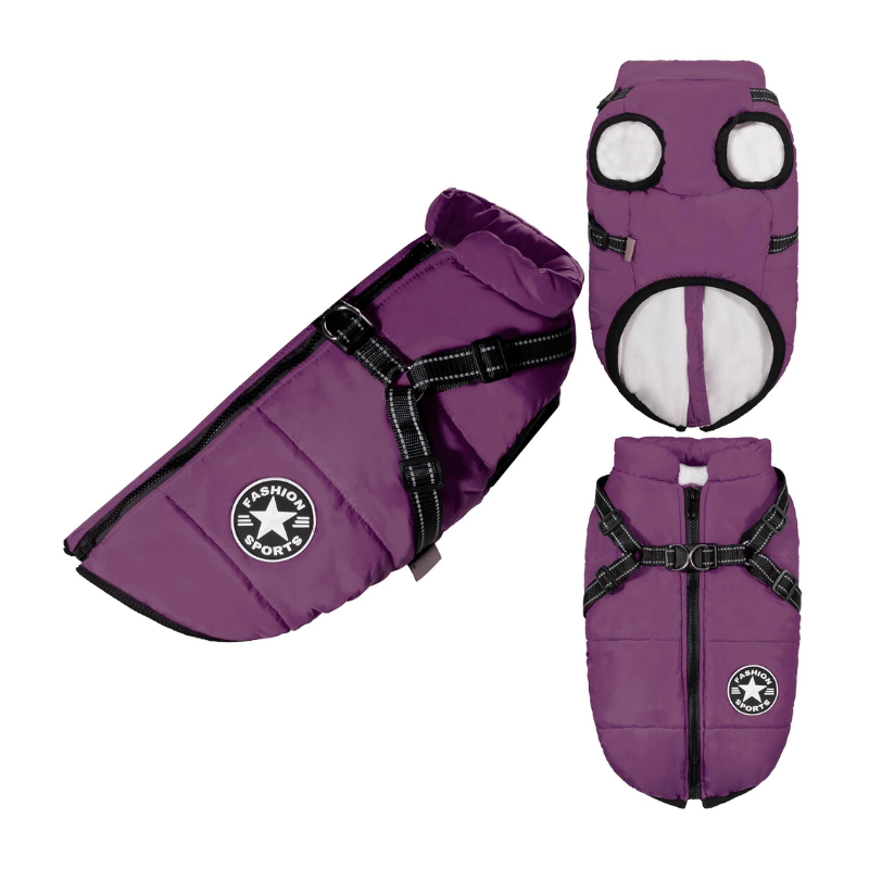 Pawly™ Waterproof Winter Jacket With Built-In Harness