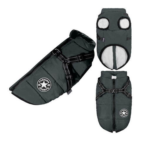Pawly™ Waterproof Winter Jacket With Built-In Harness